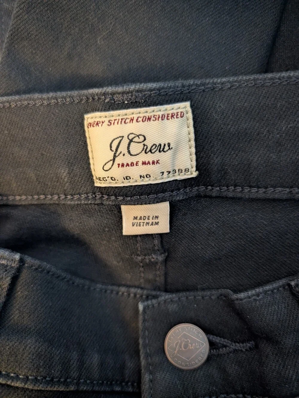 J. Crew 484 Black Jeans Size 33/34